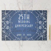 ブルーエレガントシルバ結婚ー記念日ランチョンマット ペーパーパッド (インサイチュ)