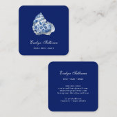 ブルーエレガントシーセルロゴ名刺 スクエア名刺 (正面/裏面)