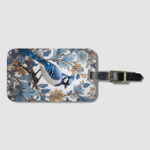 ブルーエレガントジェイ・ウィリアム・モリスインスパイア ラゲッジタグ (正面横)