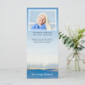 ブルーエレガントスカイ葬儀記念写真カード カード (スタンド正面)