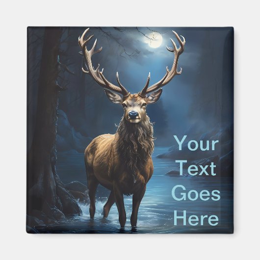 ブルーエレガントスタグディアーインリバー – 静謐な陛下 マグネット (正面)