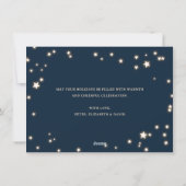 ブルーエレガントスターフォトメリークリスマスカード シーズンカード (裏面)