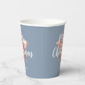 ブルーエレガントスターメリークリスマス 紙コップ (右)