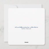 ブルーエレガントスノーフレークのホリデーカード（写真あり） シーズンカード (裏面)