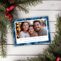 ブルーエレガントスノーフレークスホリデーフォト