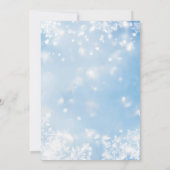 ブルーエレガントスノーフレーク結婚式招待状 招待状 (裏面)