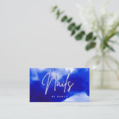 ブルーエレガントスモーク&ネオンネイルアーティスト 名刺 (スタンド正面)