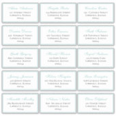 ブルーエレガントス結婚ゲスト個人アドレス シール (正面)