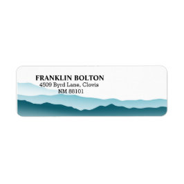 ブルーエレガントス転がマウンテンズ差出人住所 ラベル