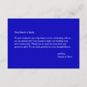 ブルーエレガントズの色結婚付き エンクロージャーカード (裏面)