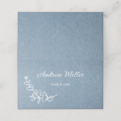 ブルーエレガントズ結婚フローラ折り曲げ座席表 プレイスカード (外部開封)