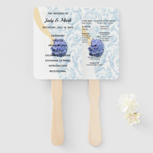 ブルーエレガントズ結婚・ガウン計画 ハンドファン (正面&裏面)