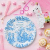 ブルーエレガントターコイズトイレデジュイブライダルシャワー ペーパープレート (パーティー)