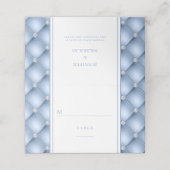 ブルーエレガントダイヤモンドタフテ結婚ィーズ プレイスカード (外部開封)