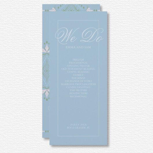 ブルーエレガントダイヤモンド結婚式 プログラム