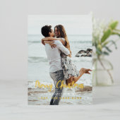 ブルーエレガントティール（緑がかった色）クリスマスフローラルパターン写真 箔シーズンカード (立ち正面)