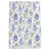 ブルーエレガントデルフィニウムフローラ ミディアムペーパーバッグ (裏面)