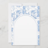 ブルーエレガントトイルサファリボーイベビーシャワー サンキューカード (裏面)