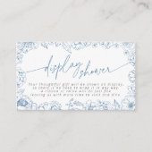 ブルーエレガントトイルドジュイブライダルディスプレイシャワー エンクロージャーカード (正面)