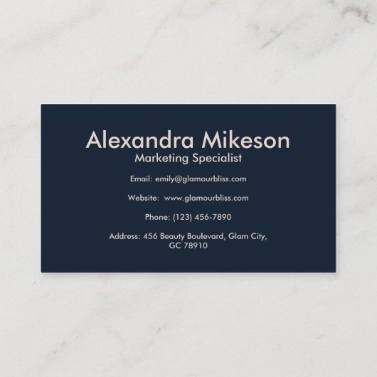 ブルーエレガントトイレデジュイ 名刺 (裏面)