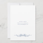 ブルーエレガントトワフランスのイルガーデンリハーサルディナー 招待状 (裏面)