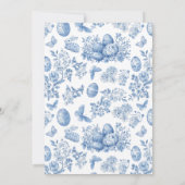 ブルーエレガントトワールお洒落フローライースターブランチ 招待状 (裏面)