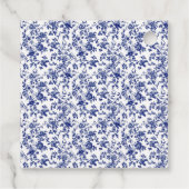 ブルーエレガントトワールデジュイとボウベビーシャワー フェイバータグ (裏面)