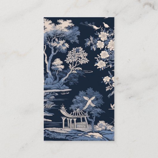 ブルーエレガントトワールデジュイ結婚ズ エンクロージャーカード (裏面)