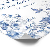 ブルーエレガントトワールデジュエチノワセリーの御札 ポスター (角)