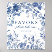 ブルーエレガントトワールデジュエチノワセリーの御札 ポスター (正面)