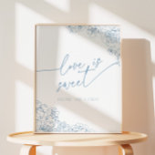 ブルーエレガントトワールデジュエリーブザートスイーツ 台座サイン