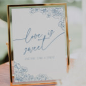 ブルーエレガントトワールデジュエリーブザートスイーツ 台座サイン