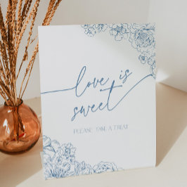 ブルーエレガントトワールデジュエリーブザートスイーツ 台座サイン