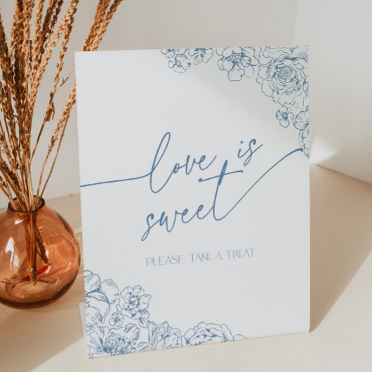 ブルーエレガントトワールデジュエリーブザートスイーツ 台座サイン