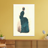 ブルーエレガントドレビクトリアンスファッション キャンバスプリント (インサイチュ (リビング))