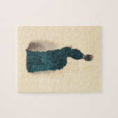 ブルーエレガントドレビクトリアンスファッション ジグソーパズル (横)