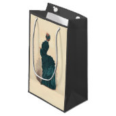 ブルーエレガントドレビクトリアンスファッション スモールペーパーバッグ (正面アングル)