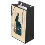 ブルーエレガントドレビクトリアンスファッション スモールペーパーバッグ (裏面アングル)