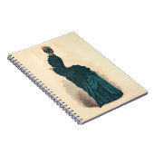 ブルーエレガントドレビクトリアンスファッション ノートブック (右側)