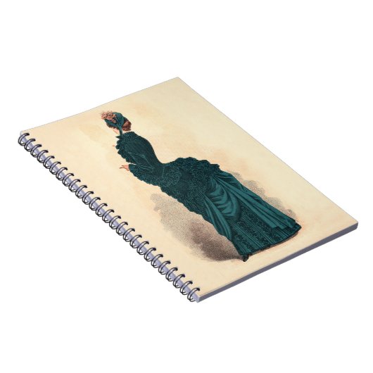 ブルーエレガントドレビクトリアンスファッション ノートブック (右側)