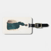 ブルーエレガントドレビクトリアンスファッション ラゲッジタグ (正面横)