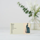 ブルーエレガントドレビクトリアンスファッション 名刺 (スタンド正面)