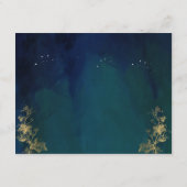 ブルーエレガントネイビーグリーンシナ結婚ス詳細 エンクロージャーカード (裏面)