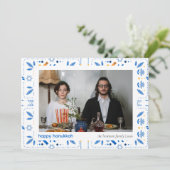 ブルーエレガントハッピーハヌッカファミリー1写真 シーズンカード (スタンド正面)