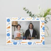 ブルーエレガントハッピーハヌッカファミリー1写真 シーズンカード (スタンド正面)