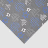 ブルーエレガントハヌッカホリデーパターン 薄葉紙 (詳細)