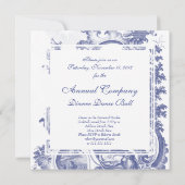 ブルーエレガントバフランスのロケトワール 招待状 (裏面)