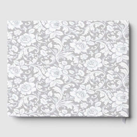 ブルーエレガントバラズ結婚ゲストブック ゲストブック (裏面)