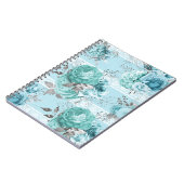 ブルーエレガントバラレース詳細 ノートブック (左側)