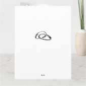 ブルーエレガントバラ結婚式 プログラムカード カード (裏面)